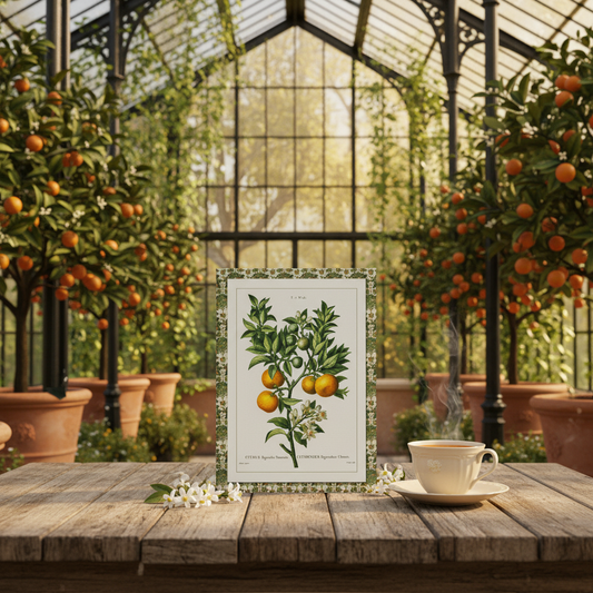 Bessa 1801-1819 citrus journal in Victorian greenhouse terracotta orange trees Azahar blossoms tea botanical legacy - LeBonJournal