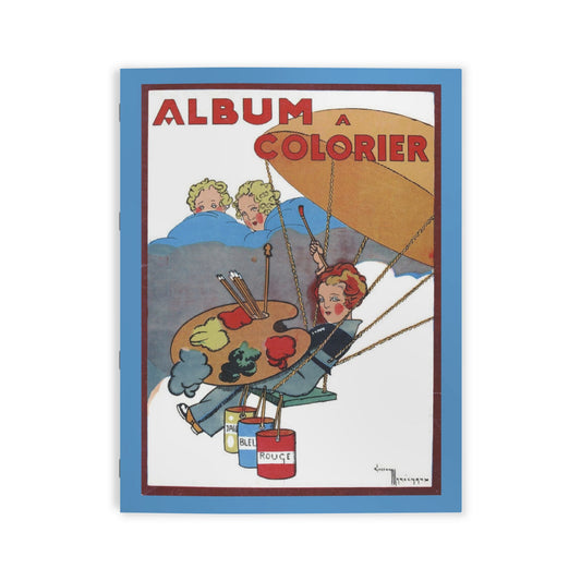 Vintage French coloring book cover — Album à Colorier inspired by Gaston Maréchaux 1930s Art Nouveau illustration - LeBonJournal