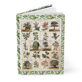 Biblical botany hardcover journal featuring Thomas C. Jack 1850 chromolithograph Plate III twenty trees herbs shrubs Bible Natural History McFarlane Erskine Edinburgh with Cedar Olive Pomegranate Vine Palm - LeBonJournal