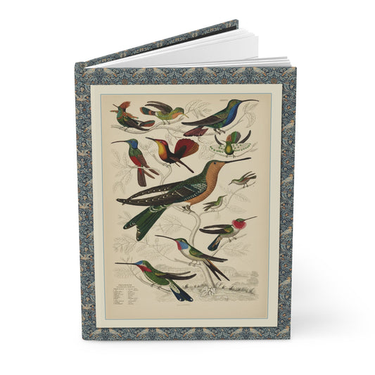 Hummingbird Hardcover Journal — Matte Floral Notebook - LeBonJournal