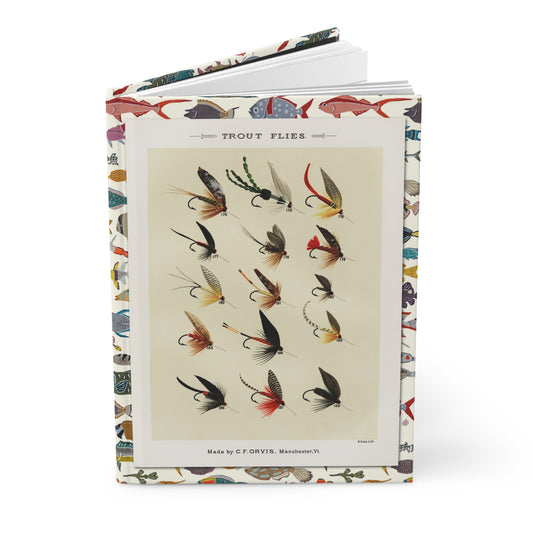 Mary Orvis Marbury 1892 trout flies journal with fly fishing pattern illustrations - LeBonJournal