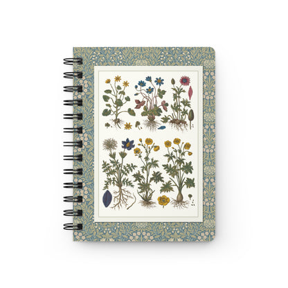 Morandi Historia Botanica Spiral Journal — 1744 Milan Botanical Plates Prussian Blue