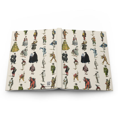 Commedia dell'Arte Characters Hardcover Journal — Matte Artistic Sketchbook