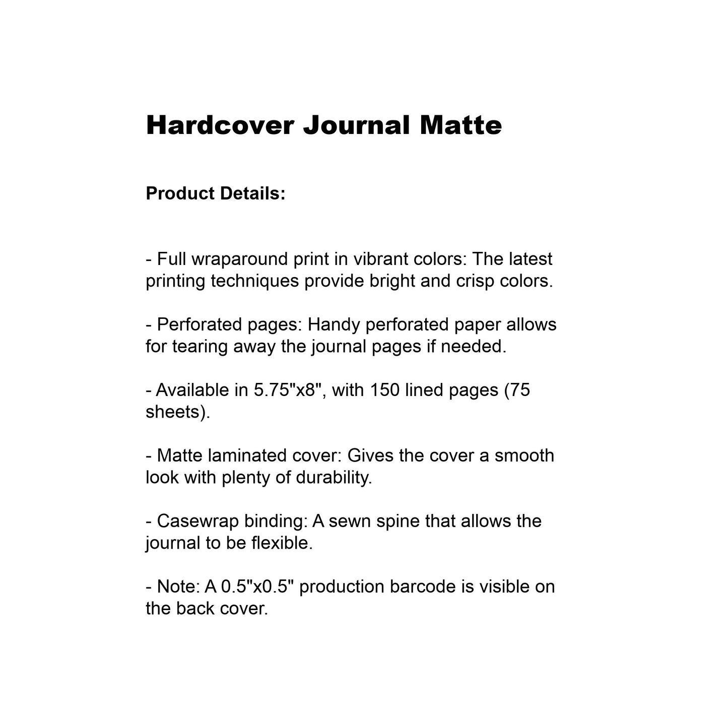 Botanical Art Hardcover Journal — Matte Floral Notebook for Notes & Sketches