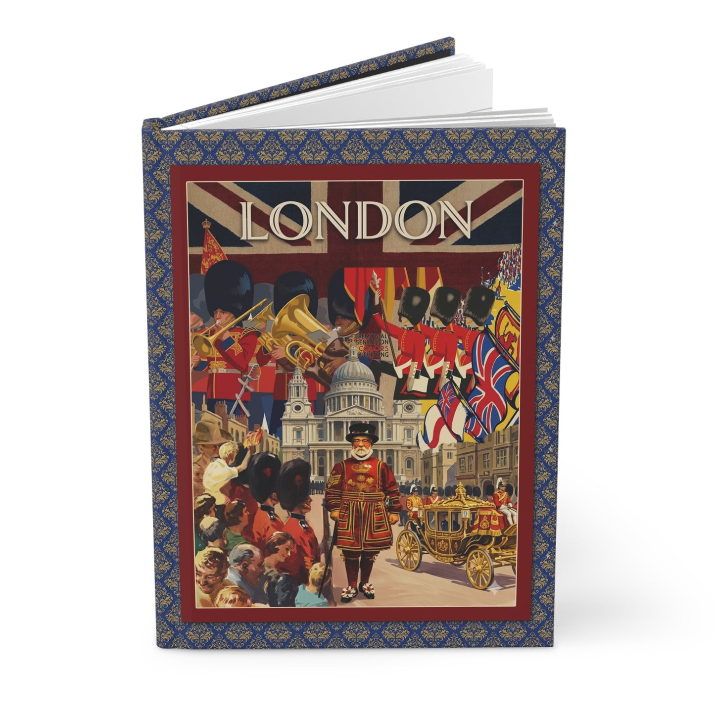 London City of Wonders Hardcover Journal — Vintage London Illustration Notebook