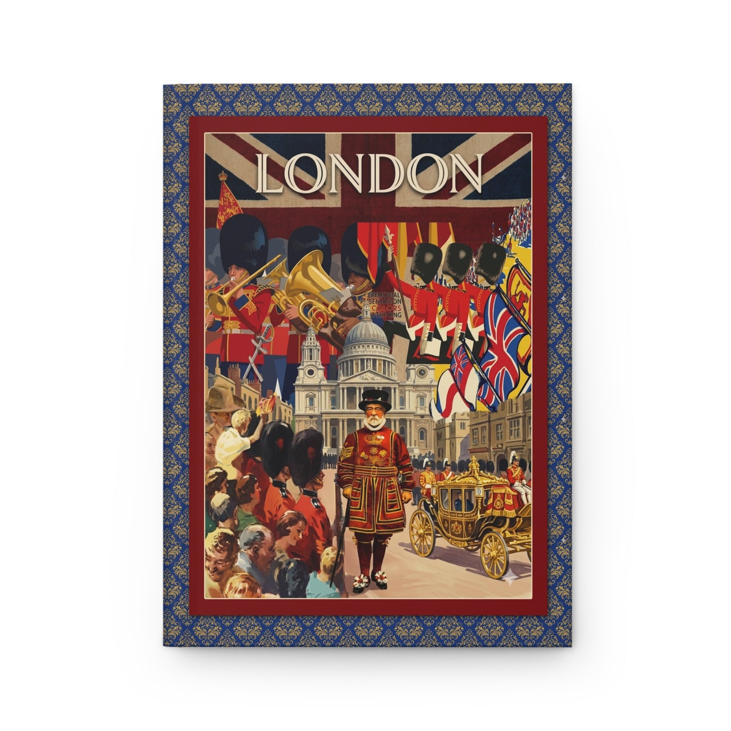 London City of Wonders Hardcover Journal — Vintage London Illustration Notebook