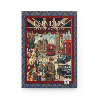 London City of Wonders Hardcover Journal — Vintage London Illustration Notebook