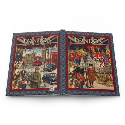 London City of Wonders Hardcover Journal — Vintage London Illustration Notebook