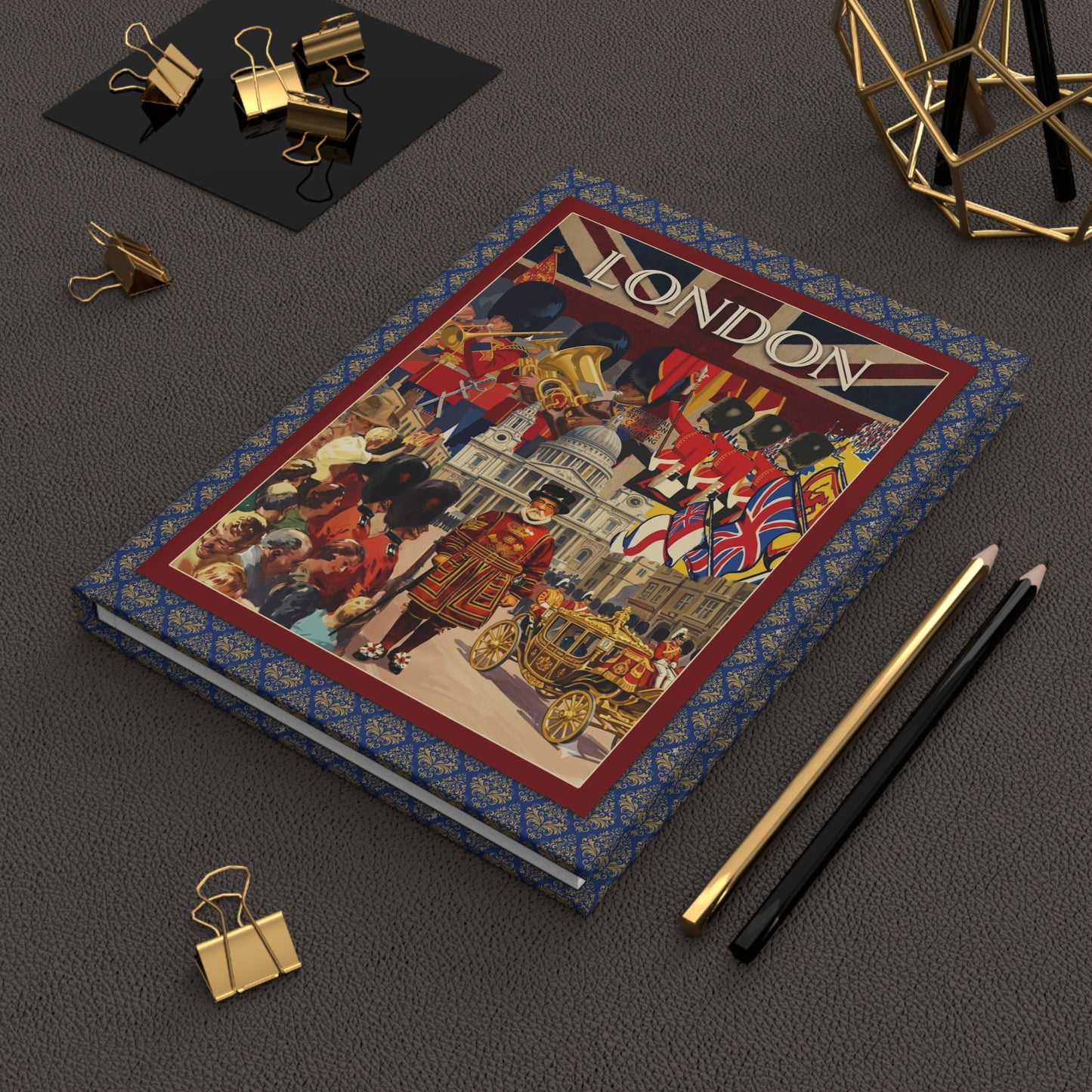London City of Wonders Hardcover Journal — Vintage London Illustration Notebook