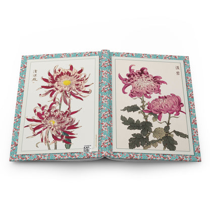 Keika Hasegawa Chrysanthemum Blank Journal — Keika Hyakugiku 1893 Meiji Woodblock Mokuhanga