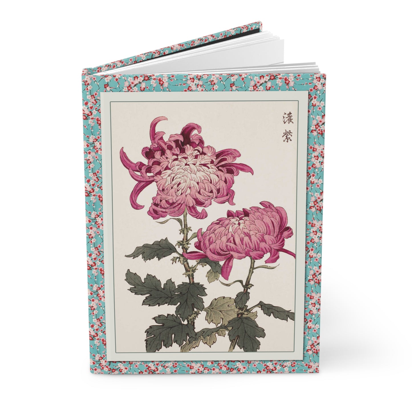 Keika Hasegawa Chrysanthemum Blank Journal — Keika Hyakugiku 1893 Meiji Woodblock Mokuhanga