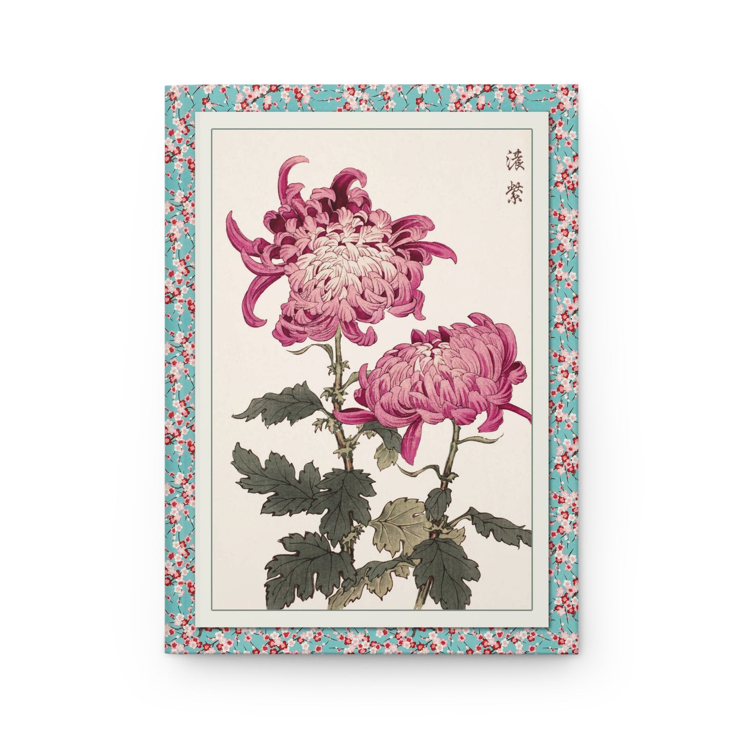 Keika Hasegawa Chrysanthemum Blank Journal — Keika Hyakugiku 1893 Meiji Woodblock Mokuhanga