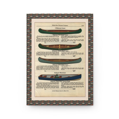 Vintage Canoe Catalog Blank Journal — 1920s–1930s North American Wilderness Outdoor Recreation Art