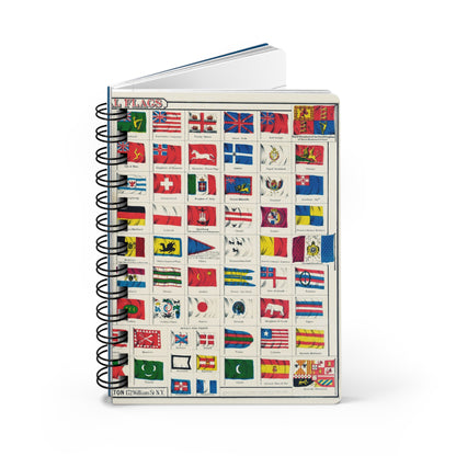 Colton National Flags Spiral Journal — J. H. Colton & Co. 1863–1866 Vexillological Chart New York