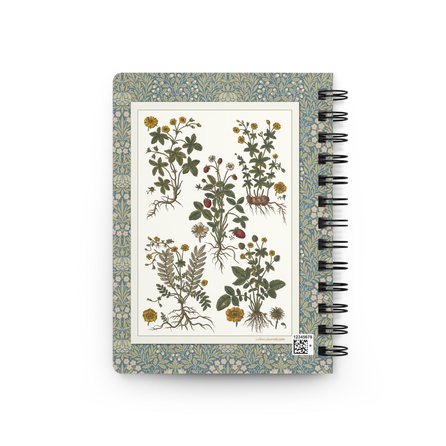 Morandi Historia Botanica Spiral Journal — 1744 Milan Botanical Plates Prussian Blue