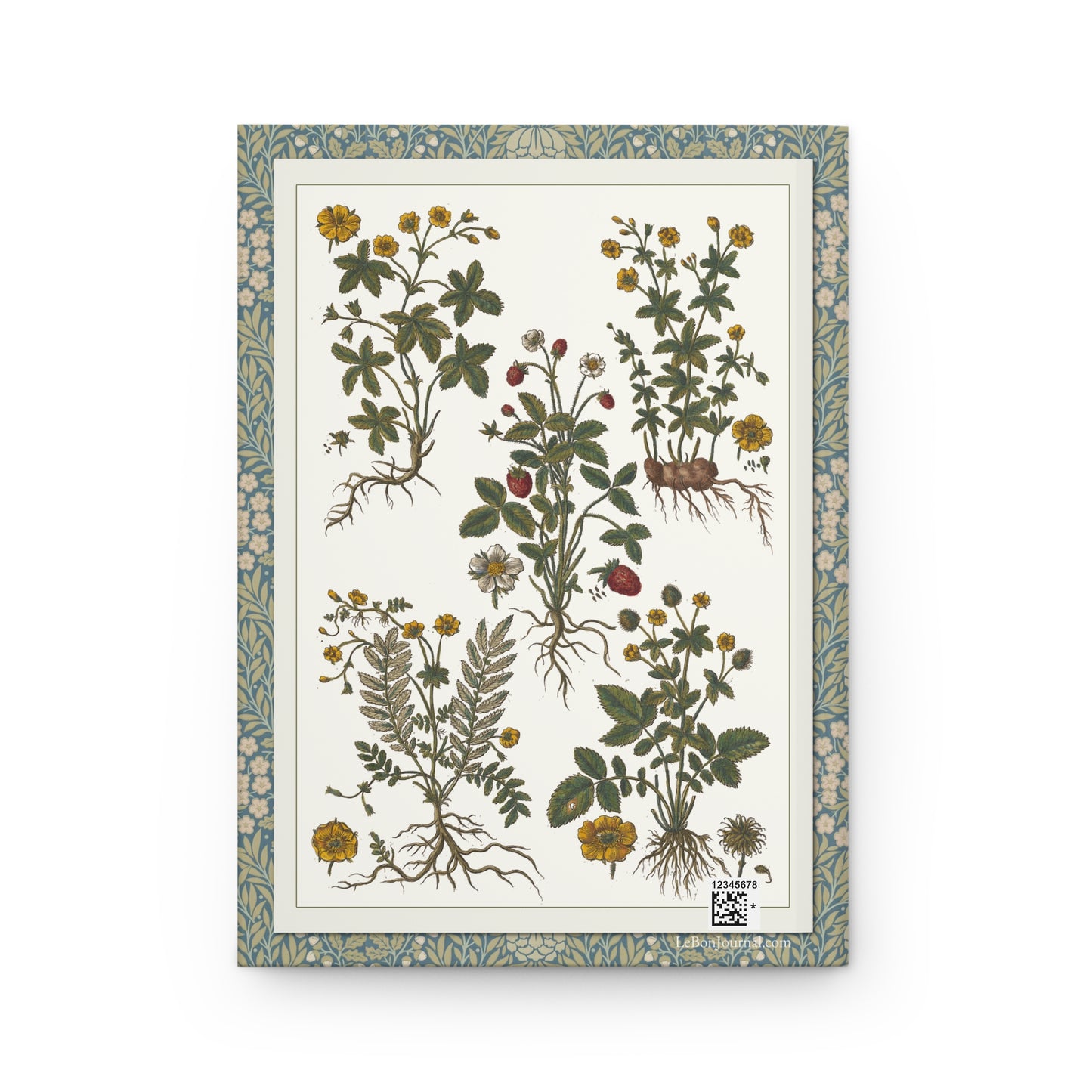 Botanical Art Hardcover Journal — Matte Floral Notebook for Notes & Sketches