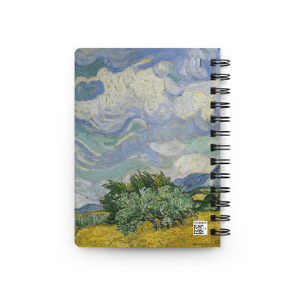 Van Gogh Wheat Field with Cypresses Journal — 1889 Post-Impressionist Spiral Notebook National Gallery London