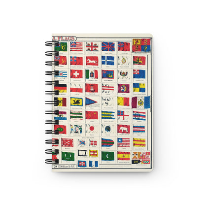 Colton National Flags Spiral Journal — J. H. Colton & Co. 1863–1866 Vexillological Chart New York