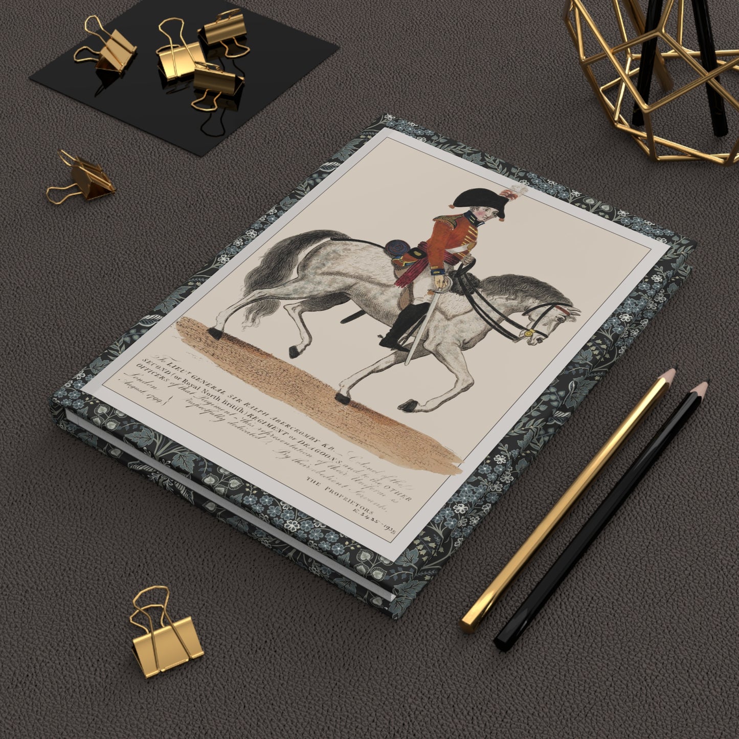 Abercromby and Cathcart 1798–1799 British military journal on workspace celebrating Royal Scots Greys and Life Guards regimental history - LeBonJournal