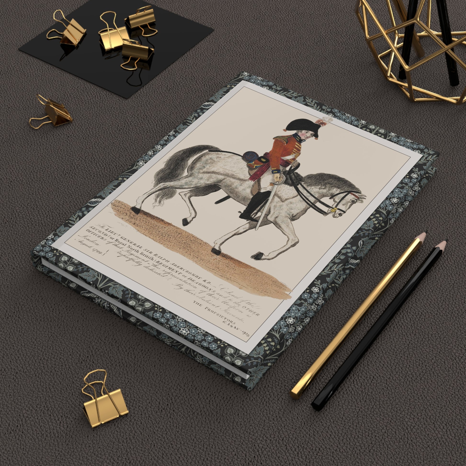 Abercromby and Cathcart 1798–1799 British military journal on workspace celebrating Royal Scots Greys and Life Guards regimental history - LeBonJournal