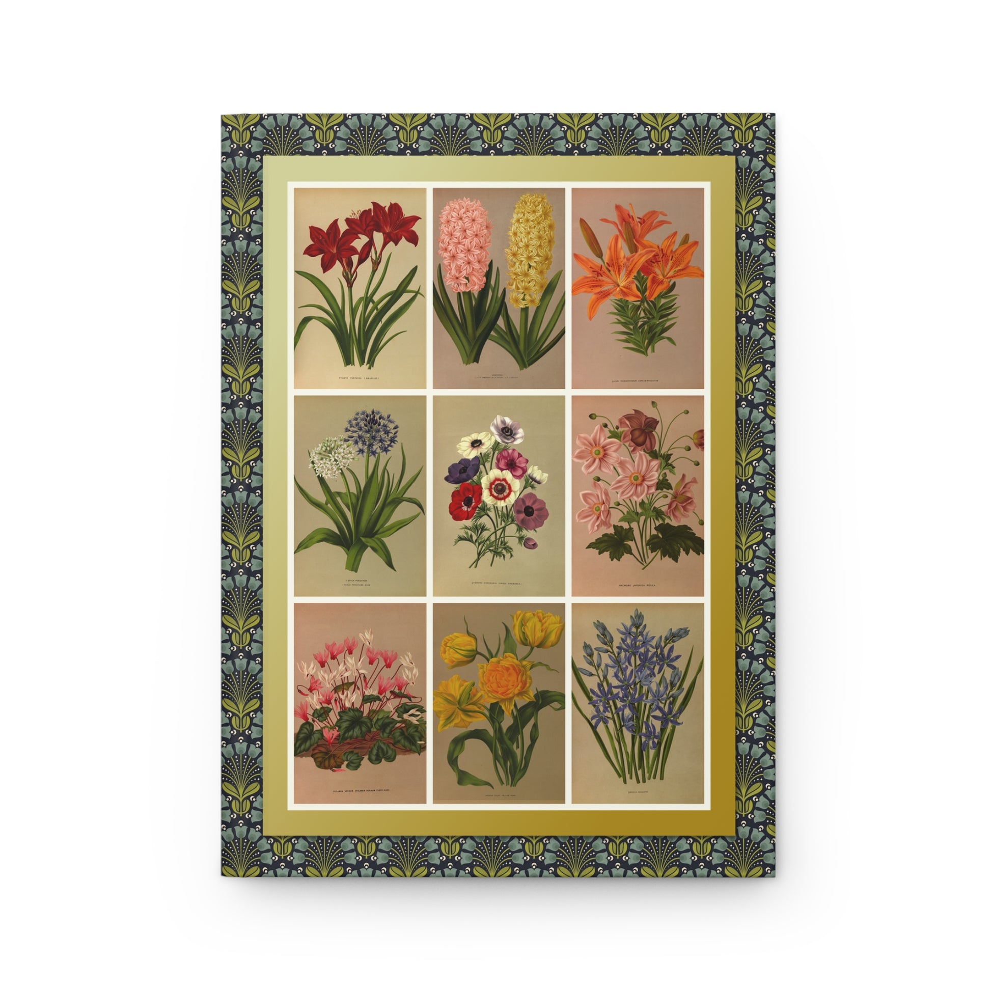 Amaryllis Hyacinths Lilies Anemones front cover Arentina Arendsen 1872 botanical mosaic - LeBonJournal
