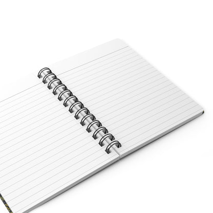 Arachnida spider spiral journal interior showing 150 lined pages with metal spiral binding and 90gsm paper - LeBonJournal
