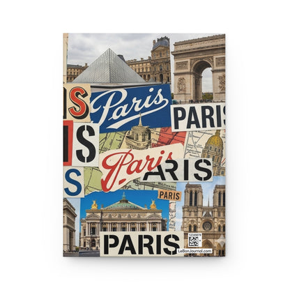 Arc de Triomphe Notre-Dame Louvre Pyramid Opéra Garnier back cover vintage Paris collage - LeBonJournal
