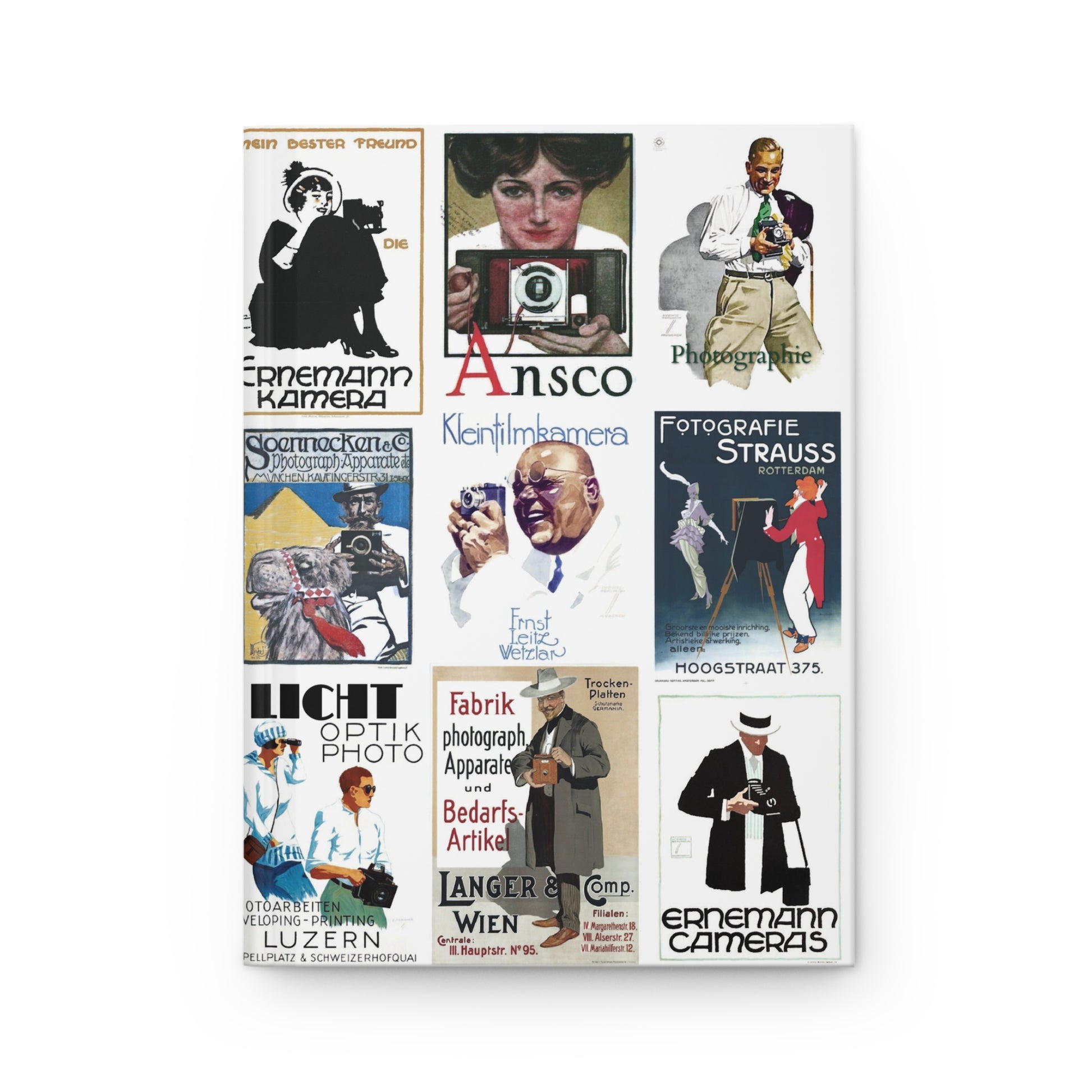 Art Nouveau camera advertising collage front cover with 1900s-1920s Plakatstil Art Deco vintage photography posters golden age graphic design - LeBonJournal