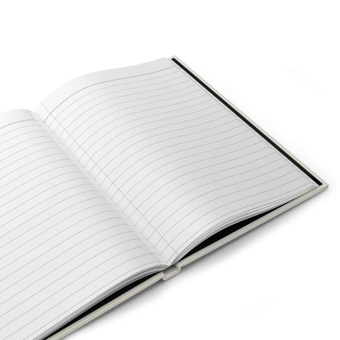 Open Audubon Flamingo journal displaying 150 ruled lined pages with perforations for easy tear-out, casewrap binding, and premium paper quality for field notes and nature sketching - LeBonJournal