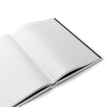 Open Audubon Flamingo journal displaying 150 ruled lined pages with perforations for easy tear-out, casewrap binding, and premium paper quality for field notes and nature sketching - LeBonJournal