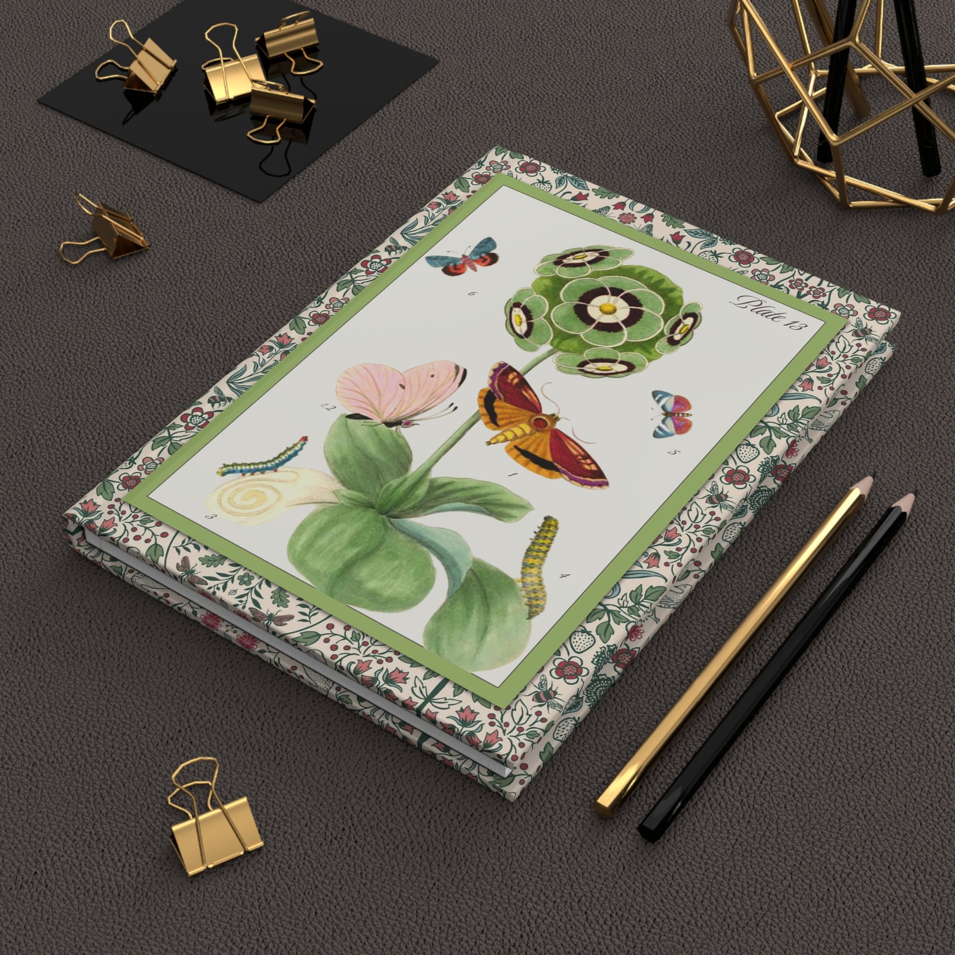 Nederlandsch Bloemwerk 1794 Auricula botanical journal on workspace celebrating Holtzbecker Gottorfer Codex royal garden legacy - LeBonJournal