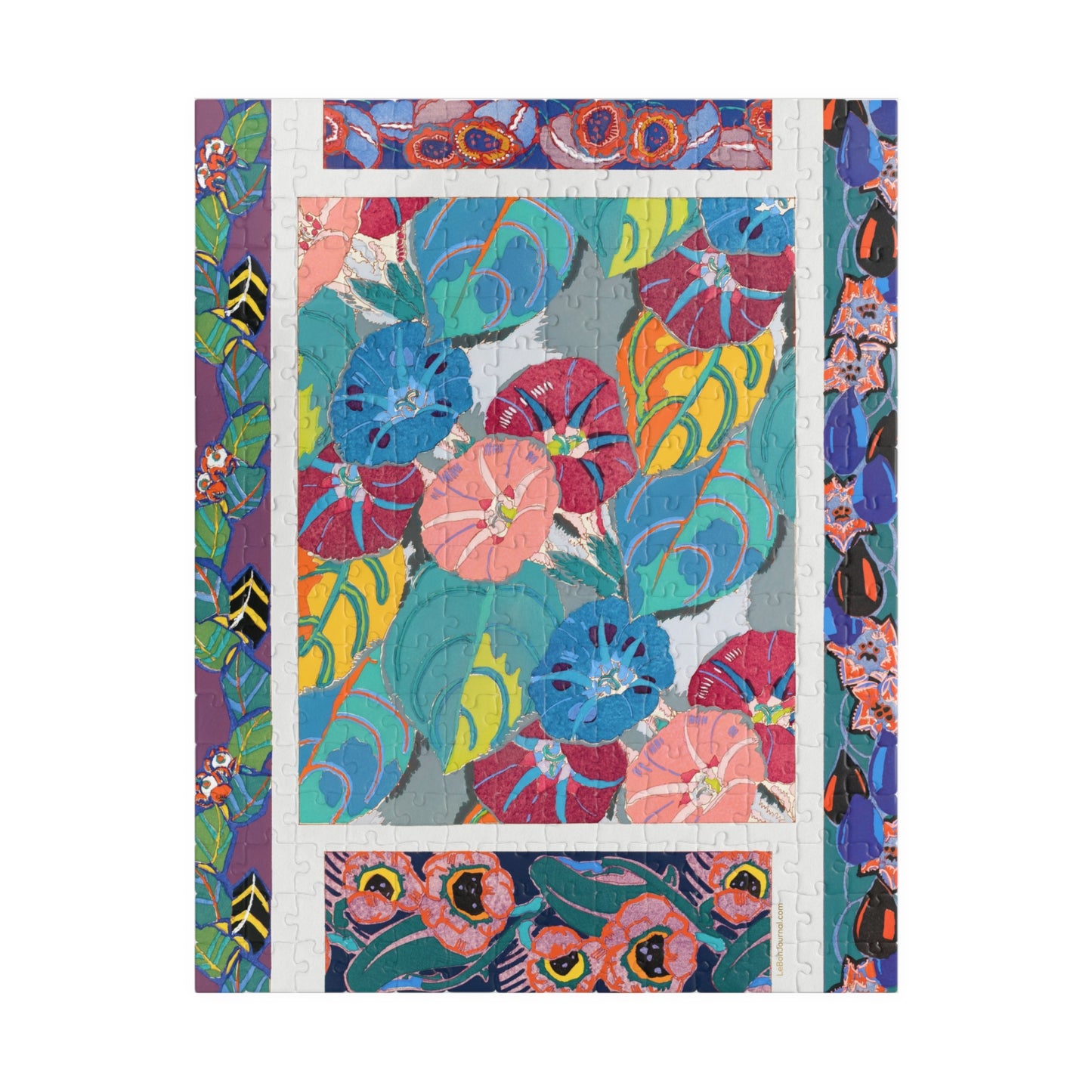 Bénédictus 1928 Variation 15 vintage floral motifs Art Déco puzzle front view 252 pieces from Variations Quatre-Vingt-Six - LeBonJournal