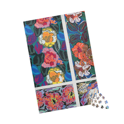 Bénédictus 1928 Variation 8 geometric floral 1014 piece puzzle in lifestyle setting with slow living aesthetic - LeBonJournal