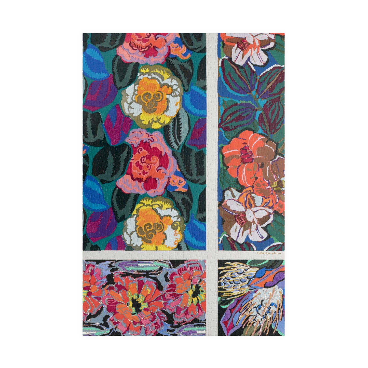 Bénédictus 1928 Variation 8 geometric floral motifs Art Déco puzzle front view 1014 pieces from Variations Quatre-Vingt-Six - LeBonJournal