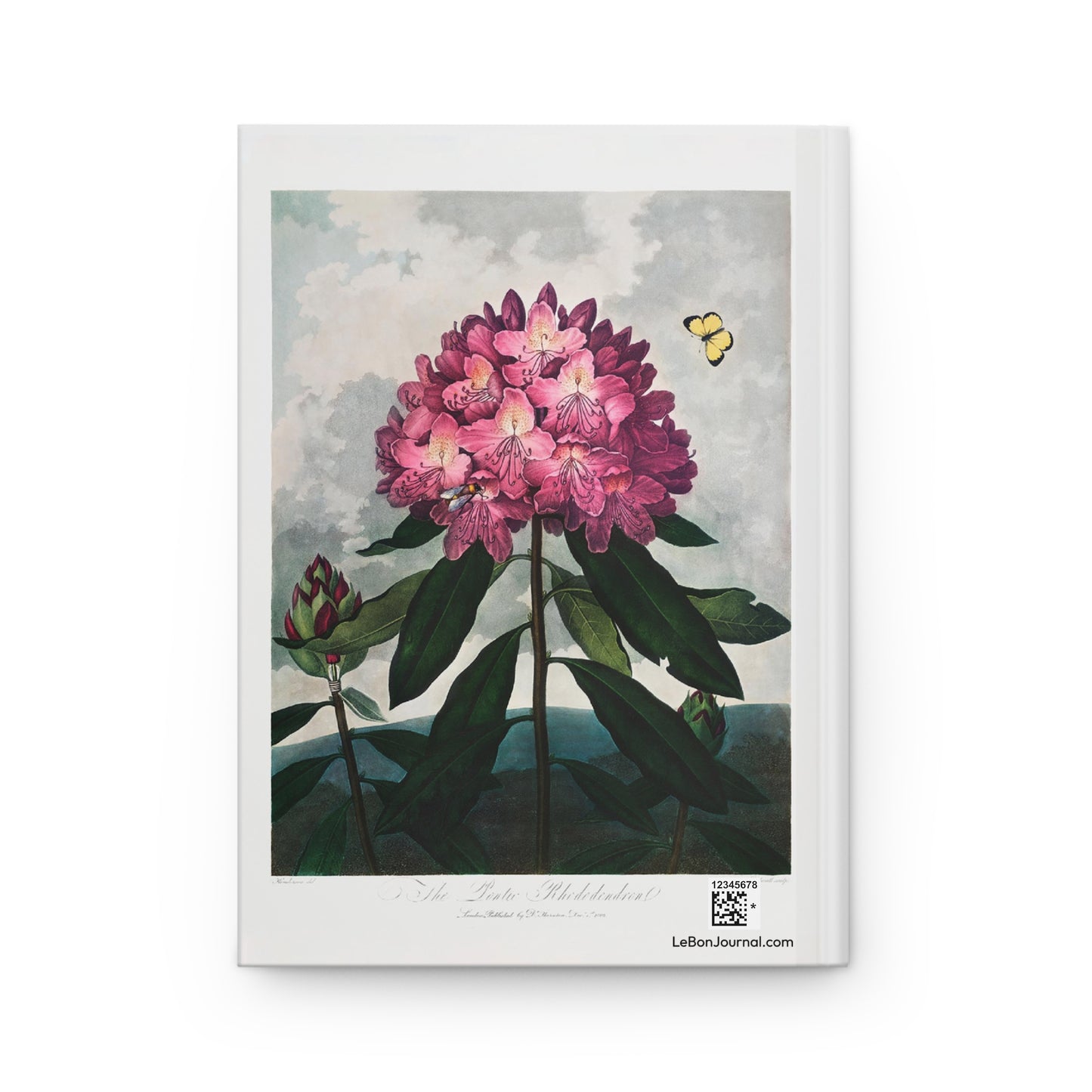 Temple of Flora Journal Back Cover — Full Plate White Border 1807 - LeBonJournal
