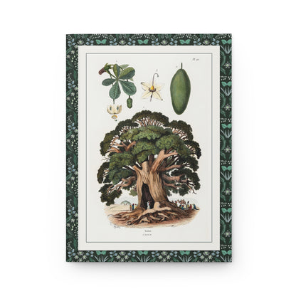 Baobab Adansonia front cover with figures at base of massive trunk, hand-coloured steel engraving, Dictionnaire pittoresque 1833 - LeBonJournal