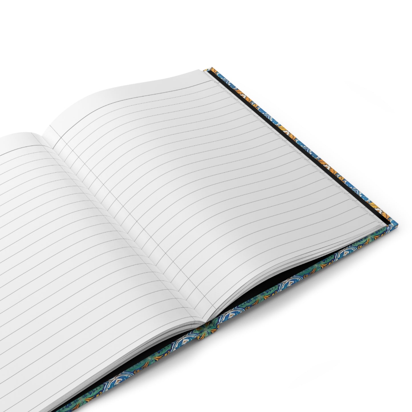 Barcelona travel journal interior showing 150 perforated lined pages with casewrap sewn binding and 90gsm paper - LeBonJournal
