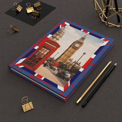 Big Ben London icons journal on workspace celebrating British cultural heritage and vintage travel poster aesthetics - LeBonJournal