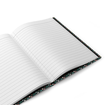 Botanical journal interior showing 150 perforated lined pages with casewrap sewn binding - LeBonJournal
