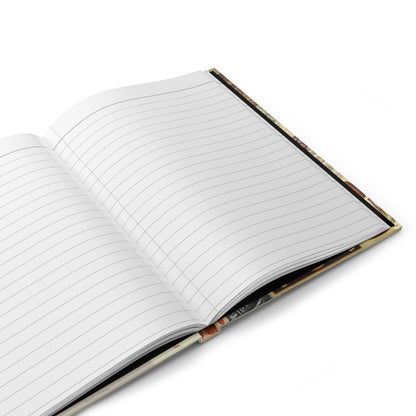 Open Bread Collage journal displaying 150 ruled lined pages with perforations for easy tear-out, casewrap binding, and premium paper quality for baking notes and recipe development - LeBonJournal