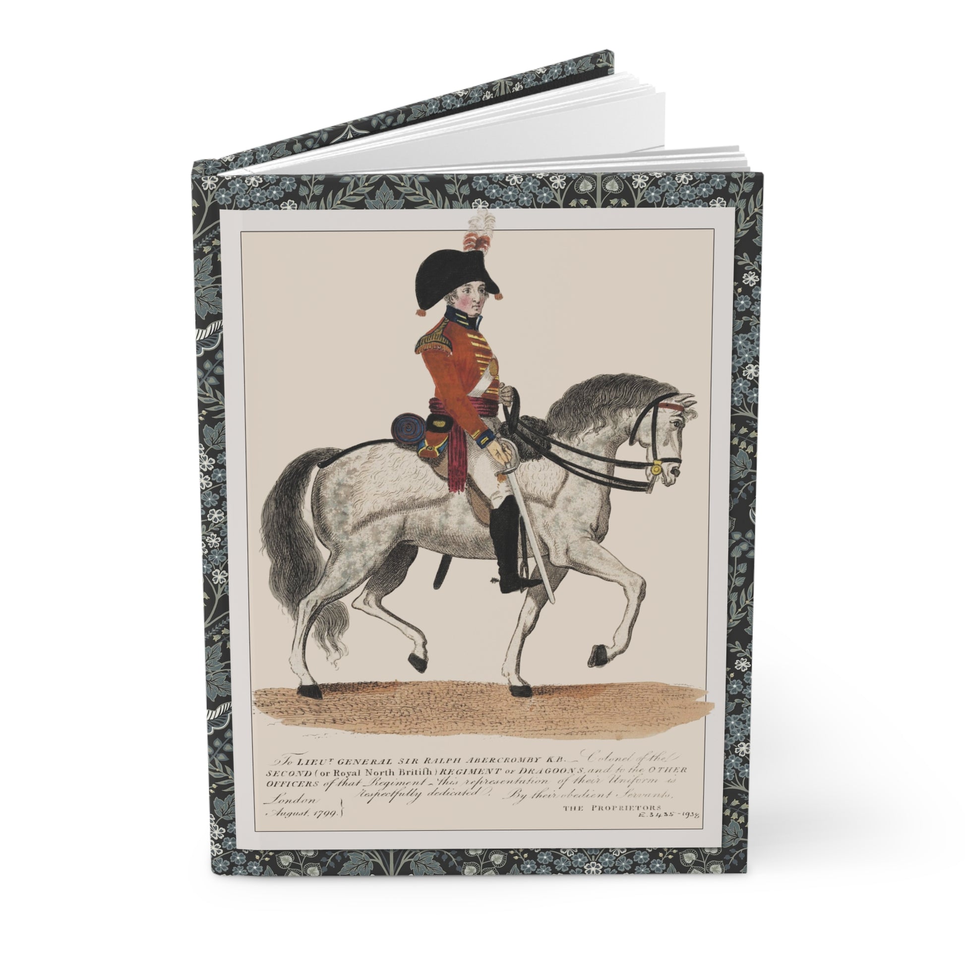 British military journal with 1798–1799 hand-coloured engravings of Sir Ralph Abercromby Royal Scots Greys and Lord Cathcart Life Guards - LeBonJournal