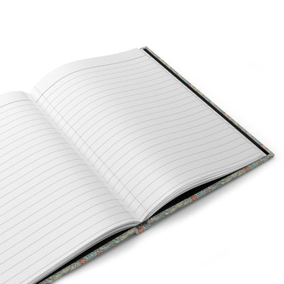 Open Bulbous Plants journal displaying 150 ruled lined pages with perforations for easy tear-out, casewrap binding, and premium paper quality for garden planning and plant tracking - LeBonJournal
