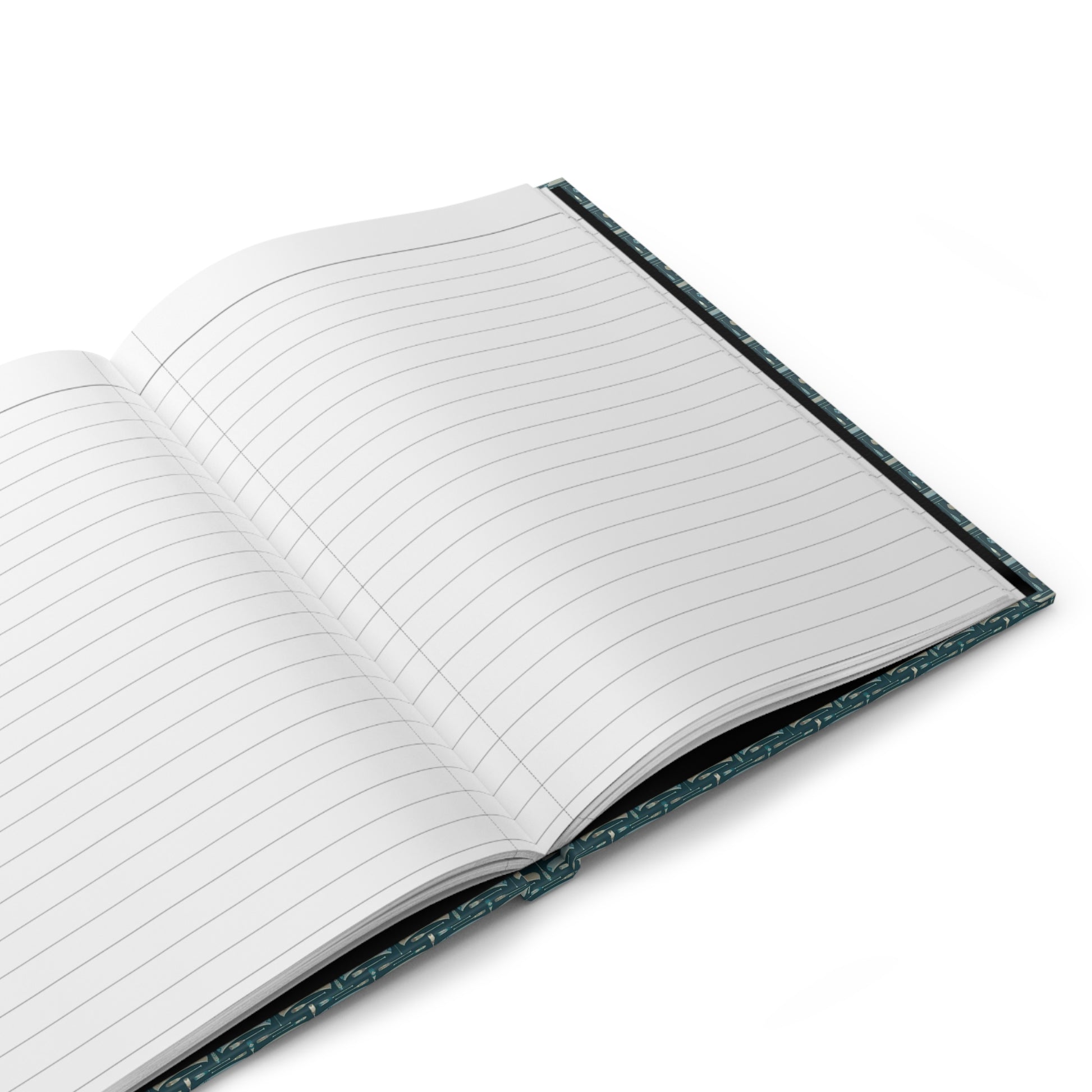 Canoe journal interior showing 150 perforated lined pages with casewrap sewn binding - LeBonJournal
