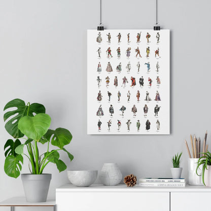 Poster of Commedia dell'Arte characters by Maurice Sand - LeBonJournal