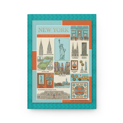 Chrysler Building Times Square Central Park Statue of Liberty front cover vintage NYC collage - LeBonJournal
