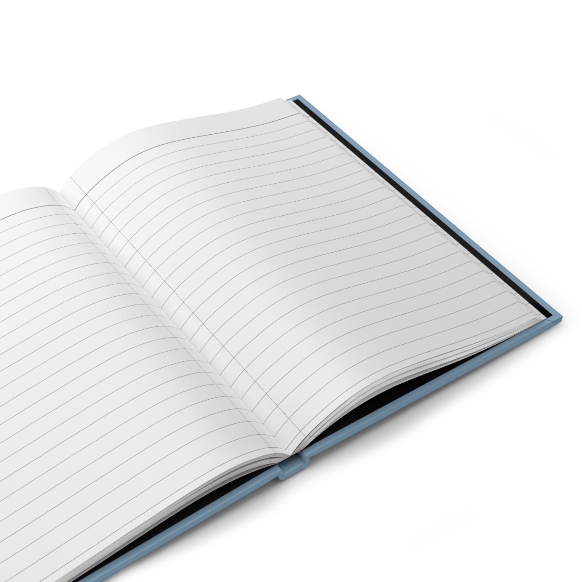Open Cirque D'Hiver journal displaying 150 ruled lined pages with perforations for easy tear-out, casewrap binding, and premium paper quality for creative writing and travel notes - LeBonJournal