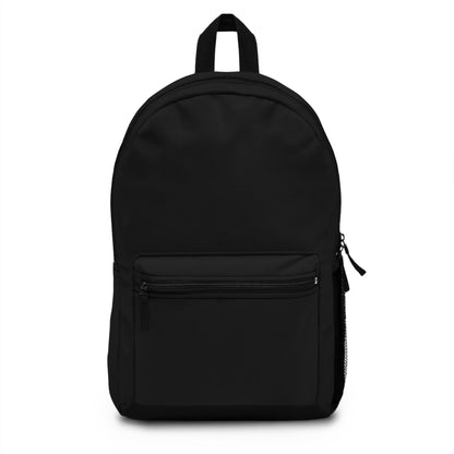 Classic black backpack everyday school and travel front view with clean minimal design - LeBonJournal