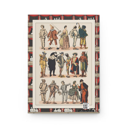 Commedia dell'Arte character back views back cover from V. Turati Excelsior toy theatre sheet - LeBonJournal
