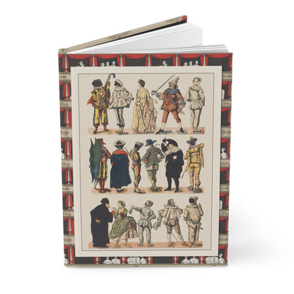 Commedia dell'Arte journal with V. Turati 1800s chromolithograph toy theatre characters from Rome - LeBonJournal

