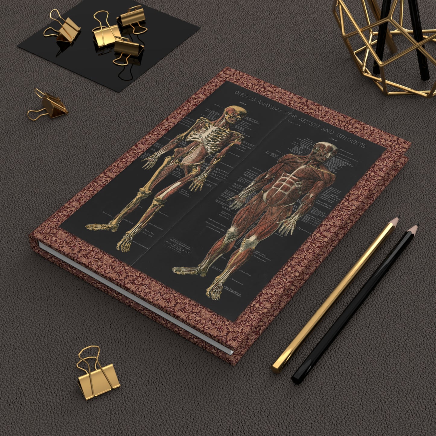 Conrad Diehl 1888 anatomy journal on workspace celebrating F.W. Devoe artistic anatomy legacy - LeBonJournal
